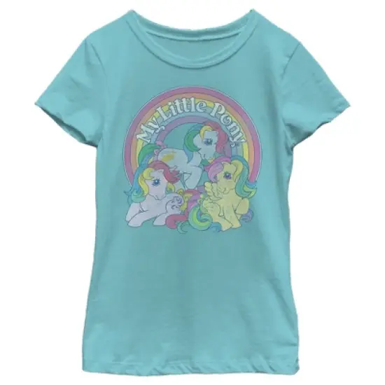 Girl's My Little Pony Retro Rainbow Friends T-Shirt image {2}