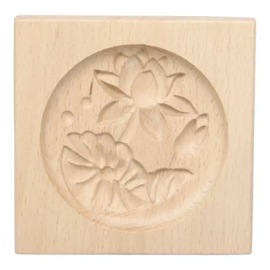 Unique Bargains Wooden 3D Carved Non-stick Vintage Baking Cookie Biscuit Mould image {15}