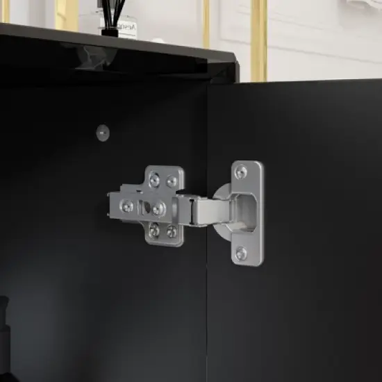 Famapy Freestanding Vanity Cabinet for Bathroom, High-Gloss Design, Storage image {10}