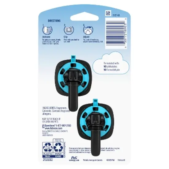 Febreze Car Air Freshener - Japanese Cherry Blossom - 0.14 fl oz/2pk image {12}