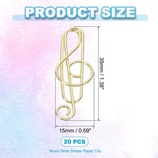 Unique Bargains Metal Funny Bookmarks Planner Decorative Exquisite Paper Clip 20 Pcs image {1}