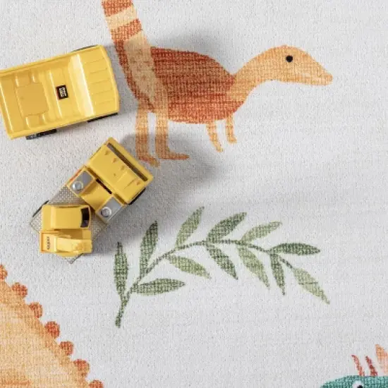 nuLOOM Eamon Dinosaur Machine Washable Kids Area Rug image {5}
