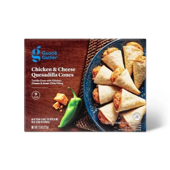 Frozen Chicken & Cheese Quesadilla Cones - 7.5oz/9ct - Good & Gather&trade; image {4}