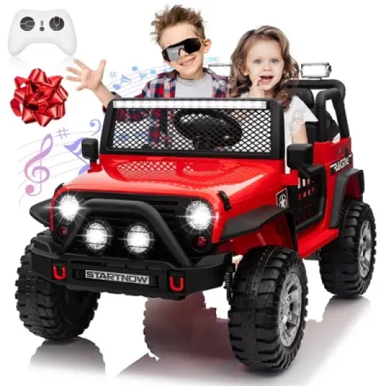 JOYRACER 24V 2-Seater Ride-On Truck for Kids, 4x200W Motors, Electric Toys Car w/ 4 Wheels Spring Suspension, LED, 3 Speeds, Bluetooth Music image {11}