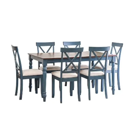 7pc Lafayette Wood Dining Set - Vifah image {8}