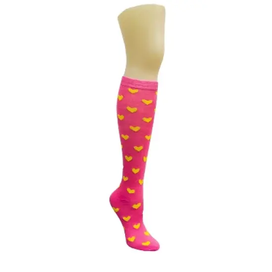 Heart Patterned Knee High Socks from the Sock Panda (Women's Sizes, Adult Medium) image {1}