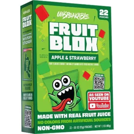FruitBlox Unspeakable Apple & Strawberry Fruit Snacks - 17.6oz/22ct image {4}