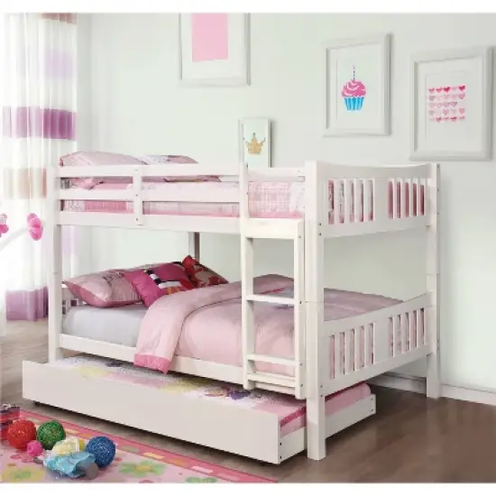 Full Over Full Kids' Clare Bunk Bed White - ioHOMES image {2}