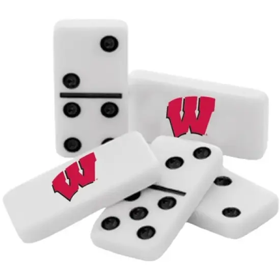 MasterPieces Officially Licensed NCAA Wisconsin Badgers 28 Piece Dominoes Game for Adults image {2}