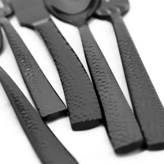 Gibson Elite Stonehenge 20 Piece Flatware Set in Black image {4}
