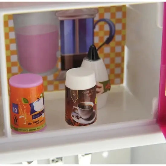 Ready! Set! Play! Link Little Princess Modern Full Deluxe Kitchen Playset Comes With Refrigerator, Stove, Sink, Microwave image {8}