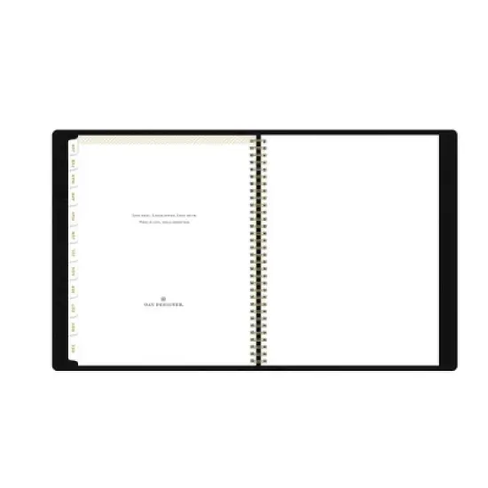 Day Designer 2024 Planner 8.5"x11" Weekly/Monthly Faux Leather Black image {12}
