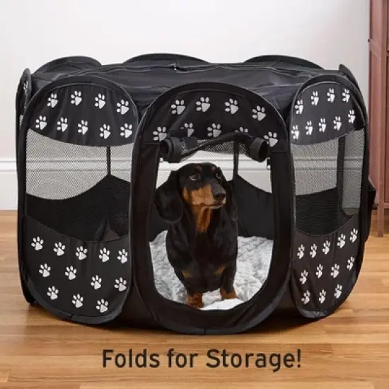 The Lakeside Collection Paw Print Portable Play Pen image {5}