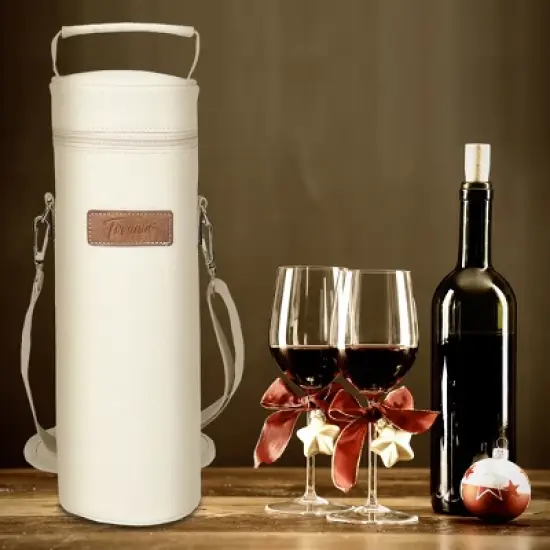 Tirrinia Single Wine Gift Bag, Portable Wine Cooler Bag, Insulated Bottle Carrier Tote, Wine Bag, Wine Lovers Must Haves, Valentine&rsquo;s Day Gift Idea image {5}