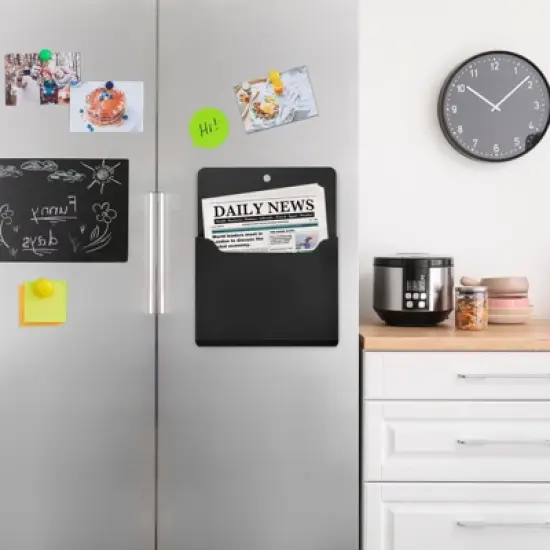 Unique Bargains Large Capacity Hanging Wall Magnetic File Holder 6 Pcs image {3}