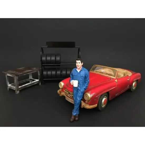 Mechanics 4 piece Figurine Set for 1/18 Scale Models by American Diorama image {3}