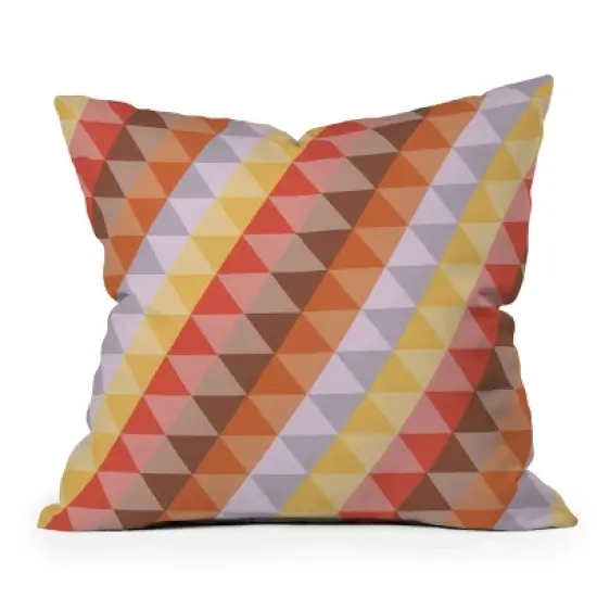 Sewzinski Desert Diamonds Outdoor Throw Pillow Orange - Deny Designs image {3}