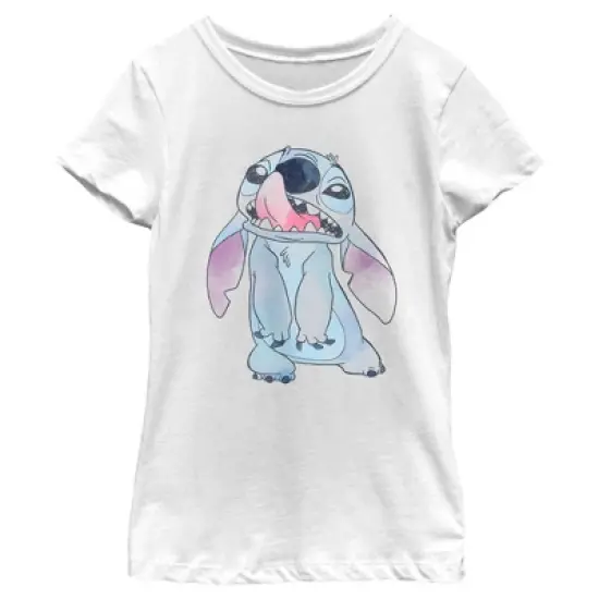 Girl's Lilo & Stitch Watercolor Stitch T-Shirt image {3}