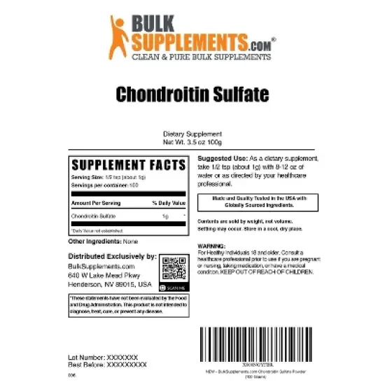 BulkSupplements Chondroitin Sulfate Powder image {5}