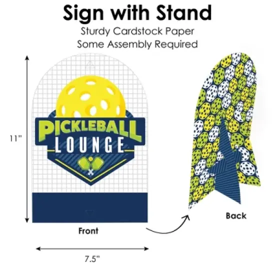 Big Dot of Happiness Let&rsquo;s Rally - Pickleball - DIY Birthday or Retirement Party Concession Signs - Snack Bar Decorations Kit - 50 Pieces image {3}