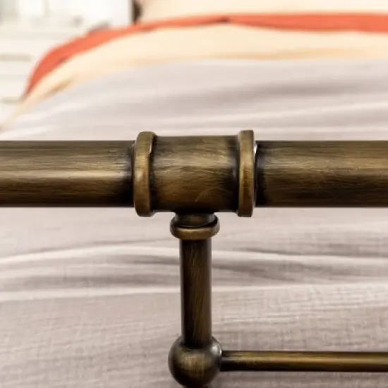 Raven Industrial Vintage Metal Pipe Bed - Saracina Home image {6}