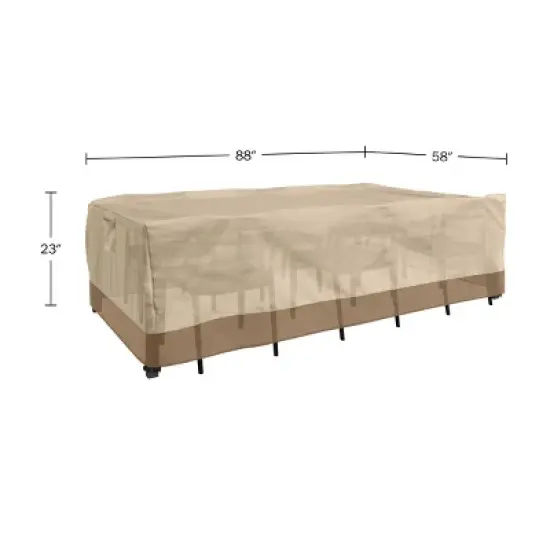 Pure Garden 88" Patio Table Cover Beige image {8}