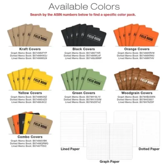 Elan Publishing Company Mini Field Book Set - Graph Text / Green Cover image {4}