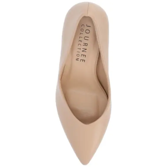 Journee Collection Women's Gabriella SuperNatural Shades Slip On Pointed Toe Pumps image {3}