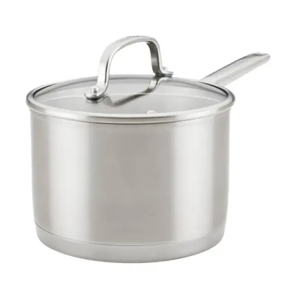KitchenAid 3qt 3-Ply Blas&eacute; Stainless Steel Induction Saucepan with Lid Silver image {9}