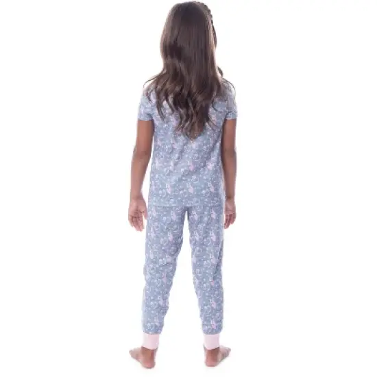 Barbie Girls' Unicorn Barbie Skipper Shirt And Pants Jogger Pajama Set Grey image {1}