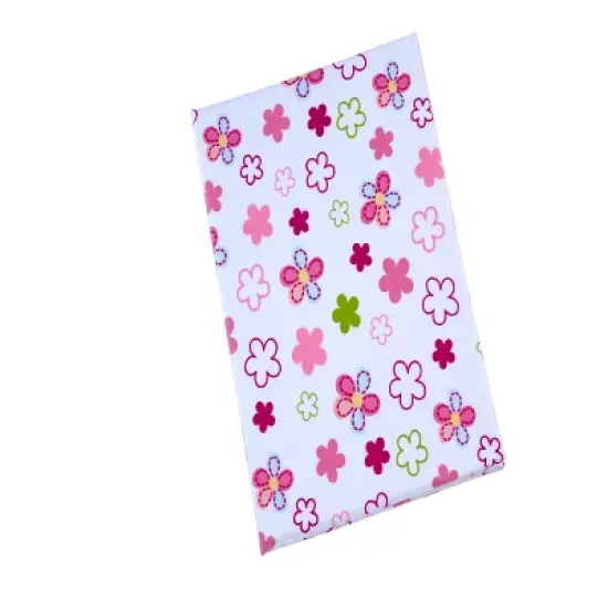 Everything Kids Hoot Hoot Pink, Aqua, Green and White 4 Piece Toddler Bed Set - Comforter, Fitted Bottom Sheet, Flat Top Sheet, Reversible Pillowcase image {3}