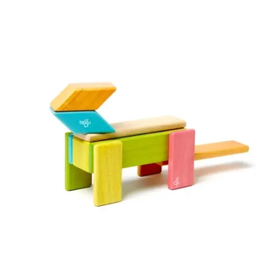 Tegu Magnetic Wooden Blocks, 14-Piece Set, Tints image {8}