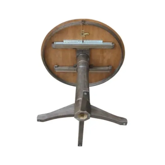 36" Justin Round Drop Leaf Dining Table Tan/Washed Coal - International Concepts image {6}