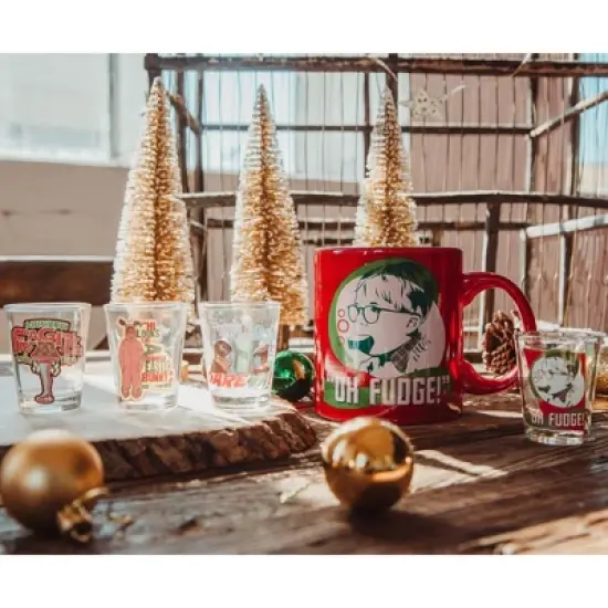 Silver Buffalo A Christmas Story Quotes 2-Ounce Mini Shot Glasses | Set of 4 image {7}