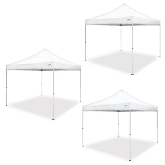Caravan Canopy Pro 2 10 x 10 Foot Straight Leg Instant Canopy, White (3 Pack) image {6}