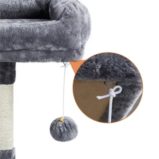 Yaheetech 59" Large Cat Tower with Plush Perch image {6}