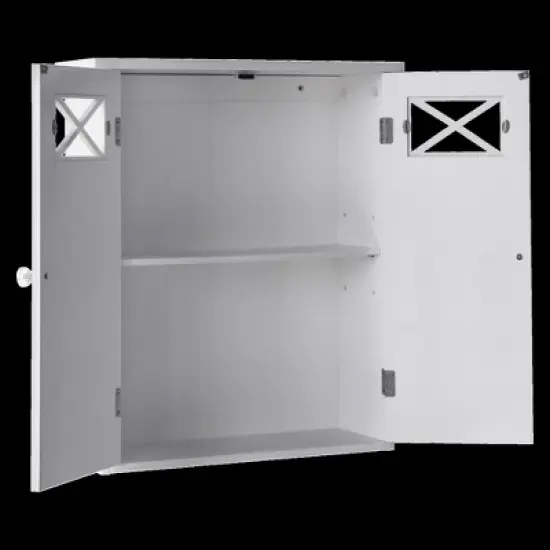 Dawson Two Doors Wall Cabinet White - Elegant Home Fashions image {6}