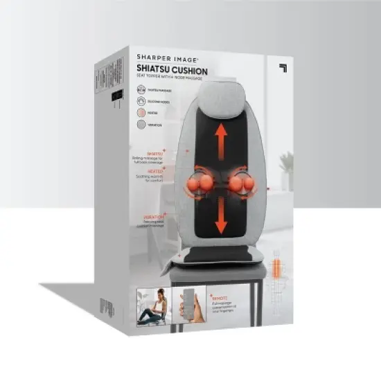 Sharper Image Massager Topper 4-Node  Shiatsu With Heat And Vibration image {6}