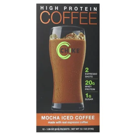 Chike Nutrition High Protein Iced Coffee, Mocha, 12 Packets, 1.09 oz (31 g) Each image {5}