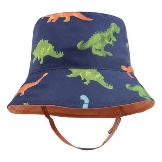 Hudson Baby Infant Boy Sun Protection Hat, Dino Stripe image {3}