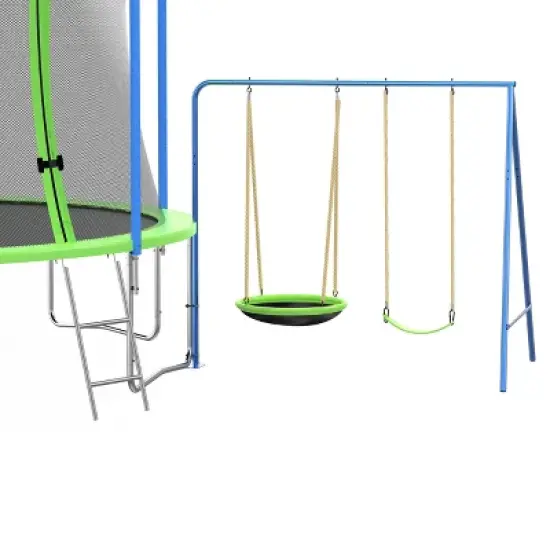 Dexmalle 14FT Trampoline with Slide and Swings image {6}