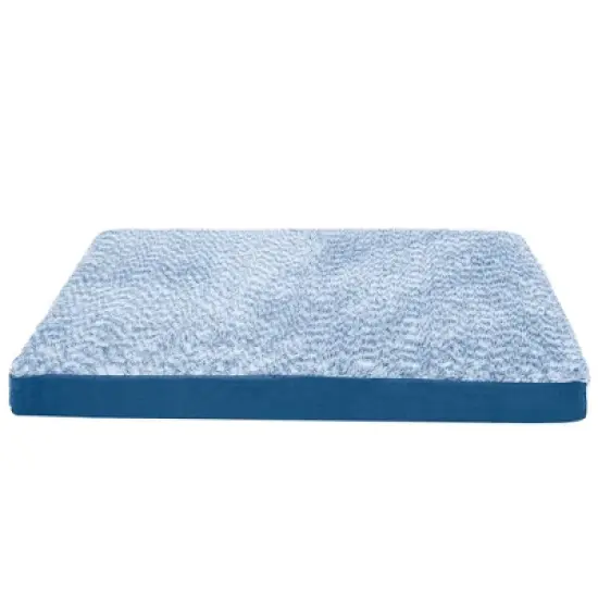 FurHaven Two-Tone Faux Fur & Suede Deluxe Orthopedic Mattress Dog Bed image {1}