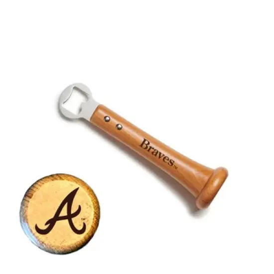 MLB Hardwood Pickoff Bottle Opener, Atlanta Braves image {2}