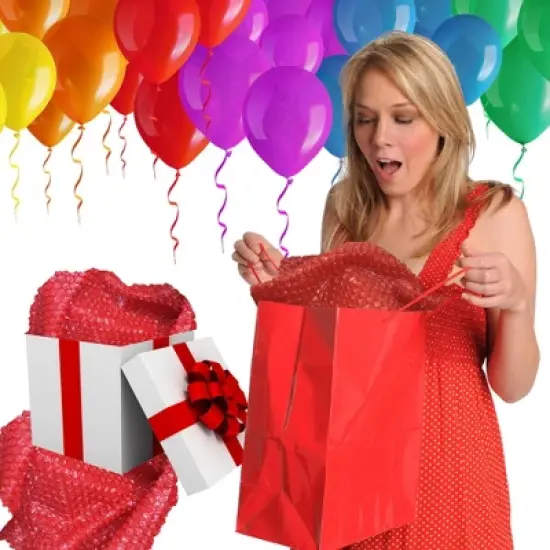 UBMOVE 30-Feet Roll of Red Bubble Small 3/16" Wrap x 12" Wide image {6}