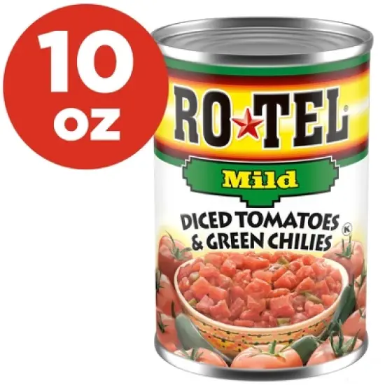 Rotel Diced Tomatoes & Green Chilies Mild 10oz image {4}