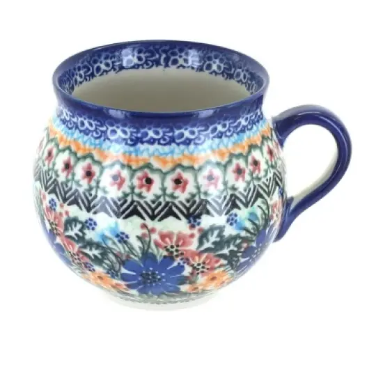 Blue Rose Polish Pottery 455 Vena Bubble Mug image {5}