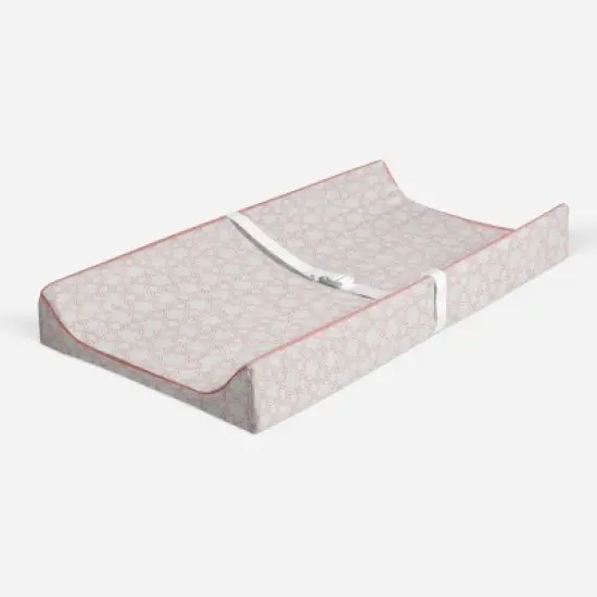 Bacati - Floral Muslin Changing Pad Cover Coral image {1}