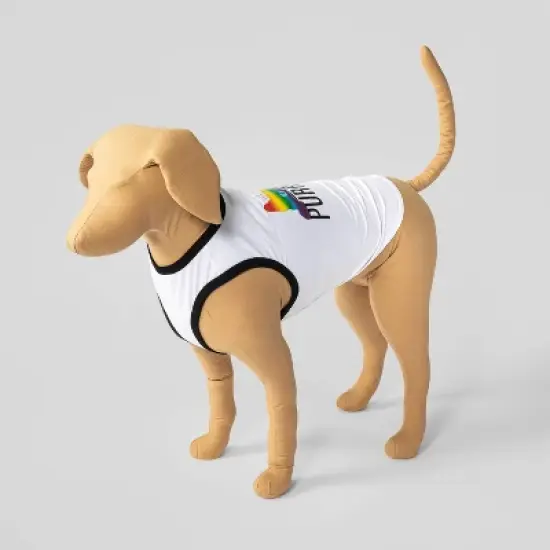 Purride Pride Dog and Cat Tank Shirt - White - Boots & Barkley&trade; image {8}