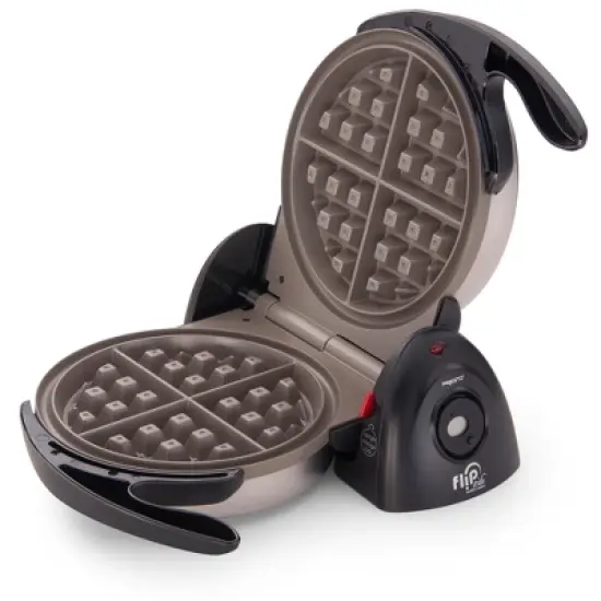 Presto FlipSide Belgian Waffle Maker, Nonstick Kitchen Appliance, 7 Inch, Black image {6}