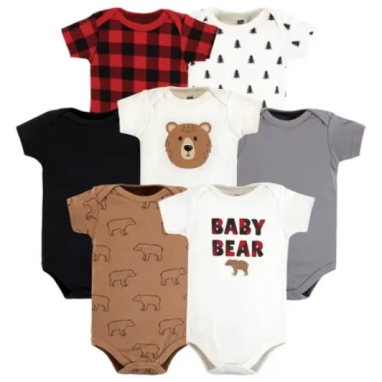 Hudson Baby Cotton Bodysuits, Brown Bear image {13}